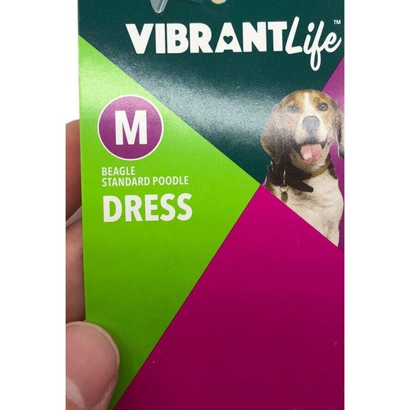 Vibrant Life Medium Dog Dress with Bow Beagle Standard Poodle Floral NEW - Picture 4 of 7